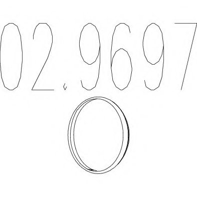 MTS 02.9697 Gasket, exhaust pipe